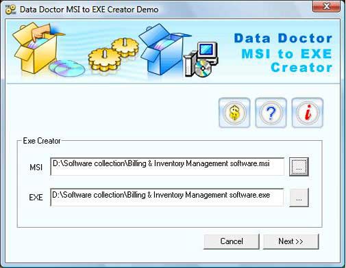 MSI to EXE Conversion Software screen shot